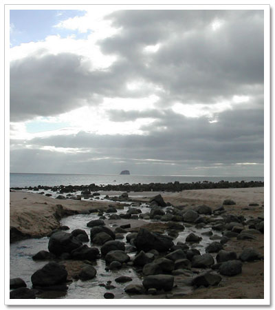 The river flows into the sea