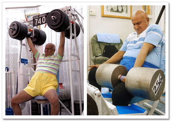 Sri Chinmoy Lifting 740lbs and Wristcurling 256lbs